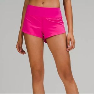 Pink Lululemon Speed Up Shorts